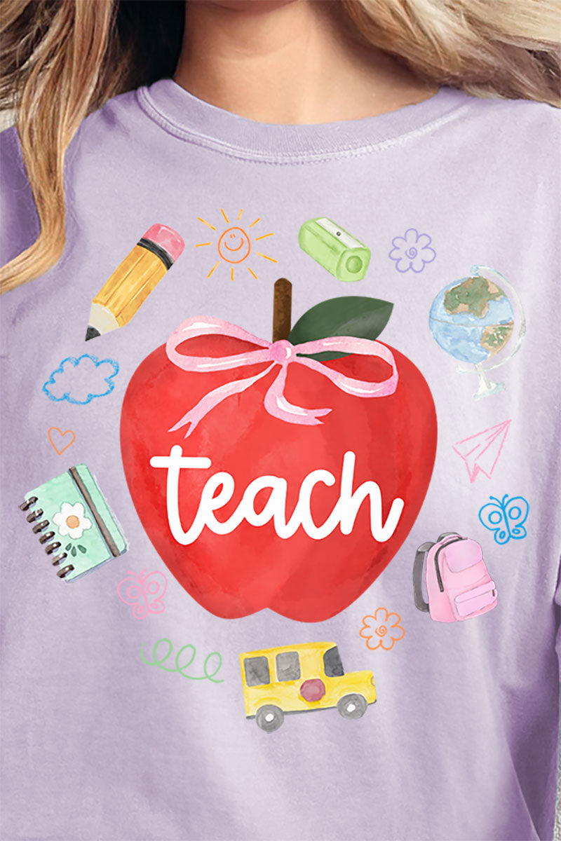 Apple Of My Eye Teacher Comfort Colors Adult Ring-Spun Cotton Tee