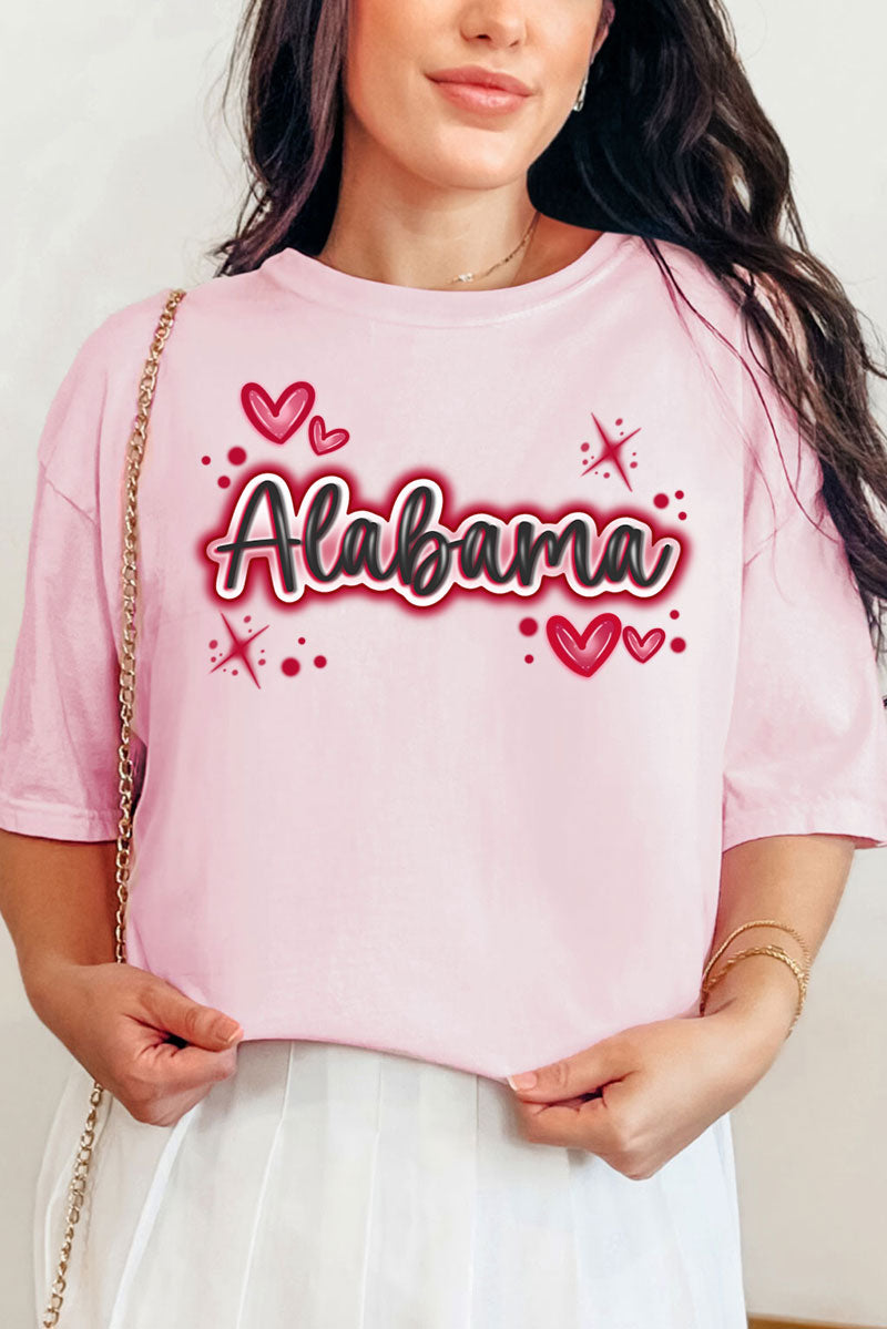 Faux Airbrush Alabama Comfort Colors Adult Ring-Spun Cotton Tee