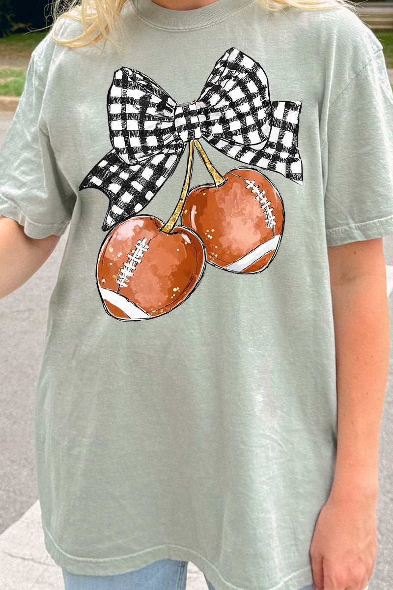 Football Cherries Comfort Colors Adult Ring-Spun Cotton Tee