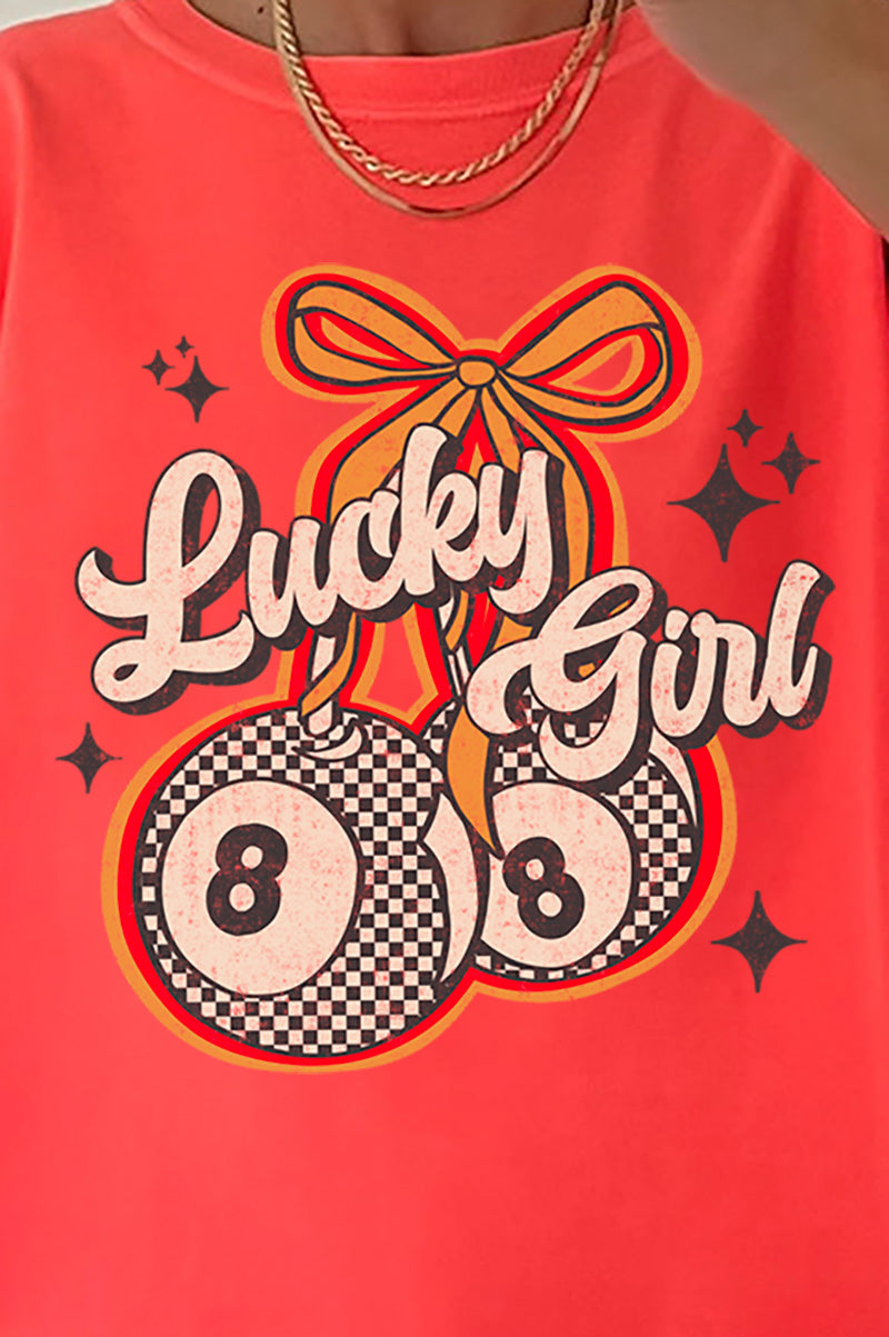 Lucky Girl Comfort Colors Adult Ring-Spun Cotton Tee