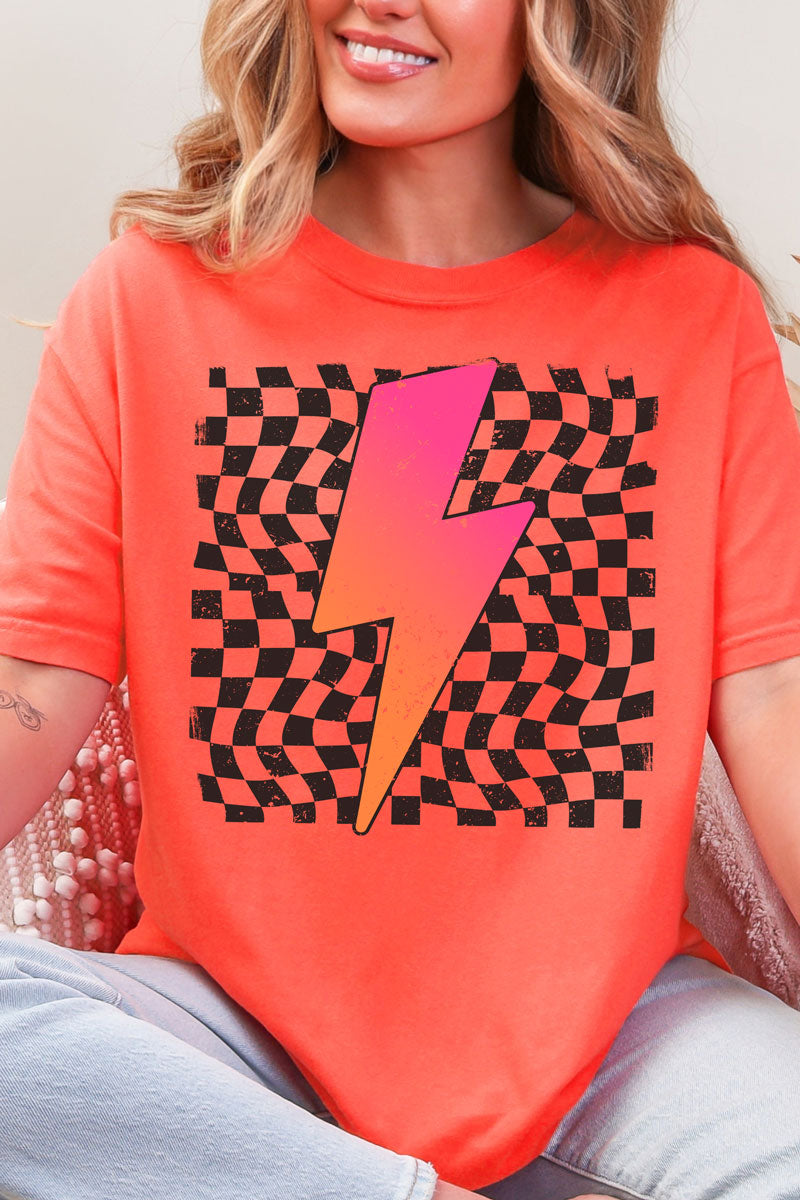 Neon Lightning Bolt Comfort Colors Adult Ring-Spun Cotton Tee