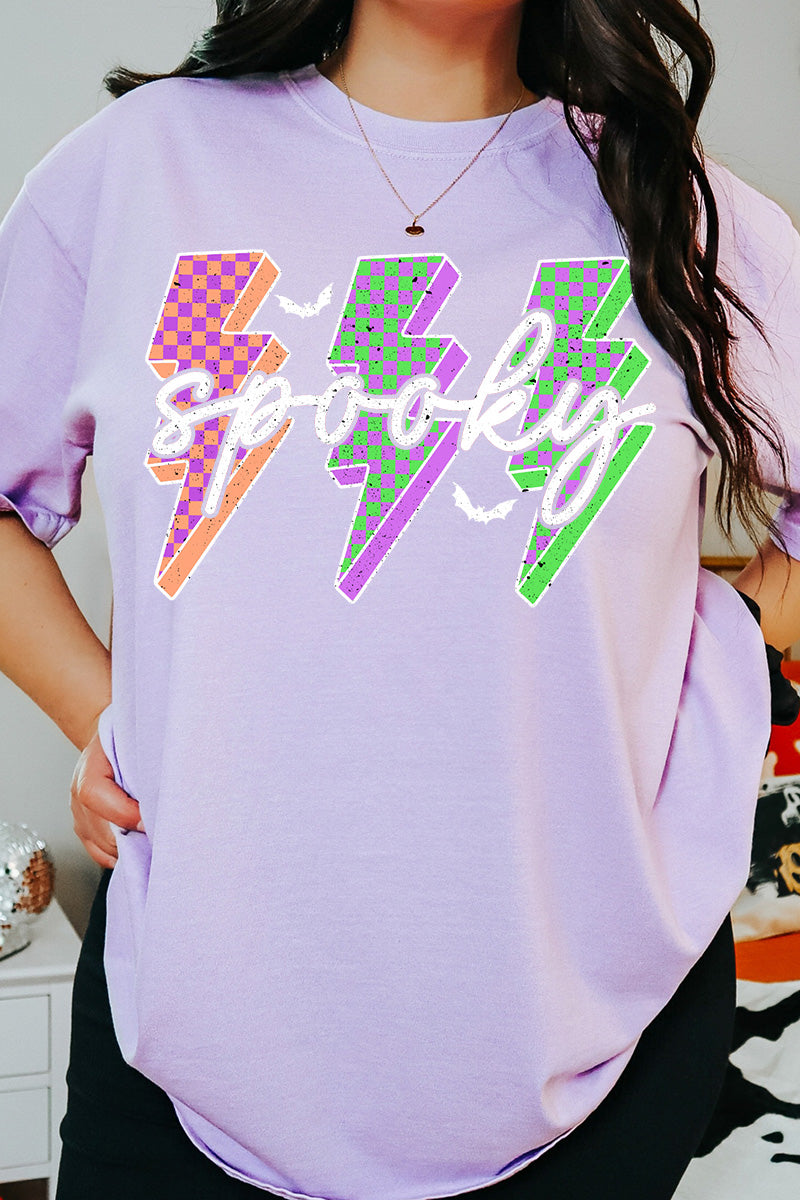 Spooky Neon Lightning Comfort Colors Adult Ring-Spun Cotton Tee