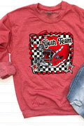Doodle Red Football Pride Heavy-weight Crew Sweatshirt product image 1