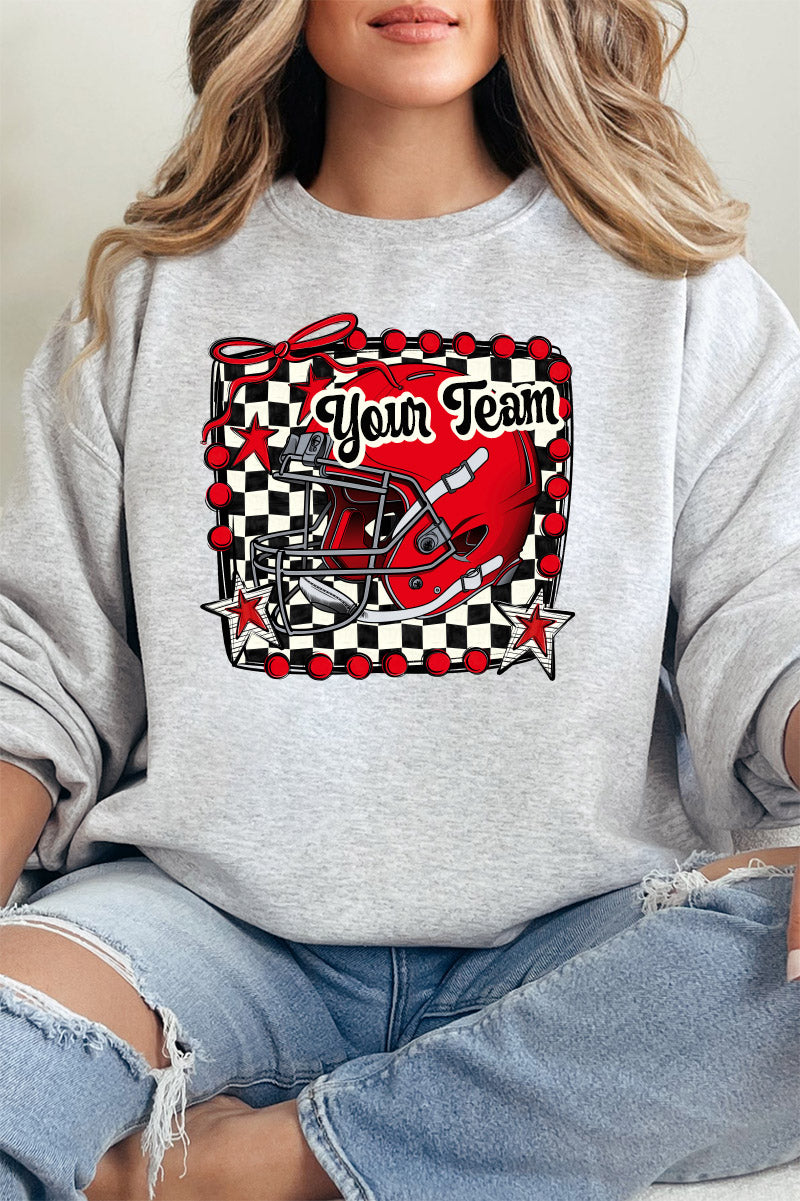 Doodle Red Football Pride Heavy-weight Crew Sweatshirt product image 2