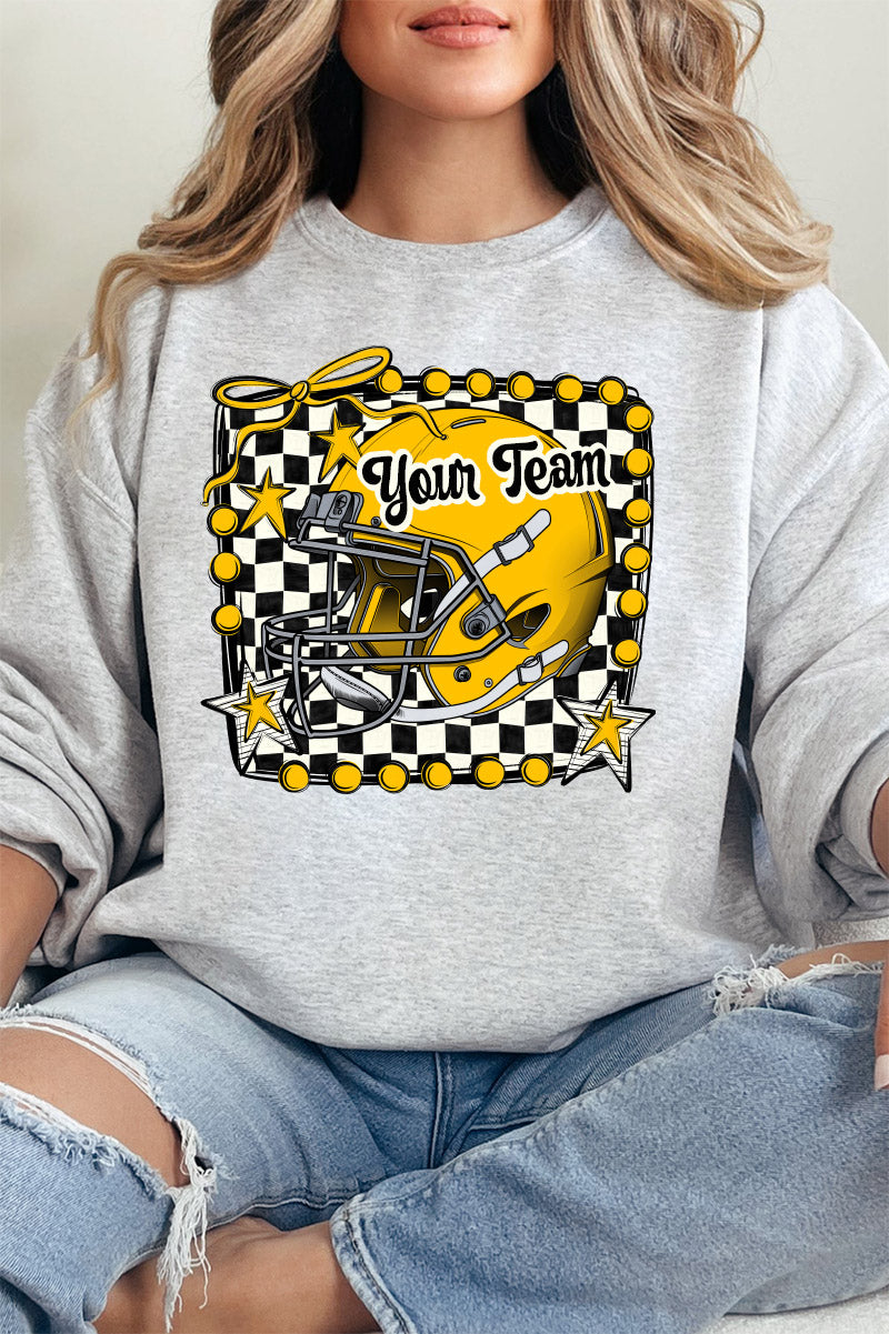 Doodle Yellow Football Pride Heavy-weight Crew Sweatshirt product image 2
