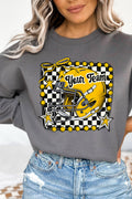 Doodle Yellow Football Pride Heavy-weight Crew Sweatshirt product image 1