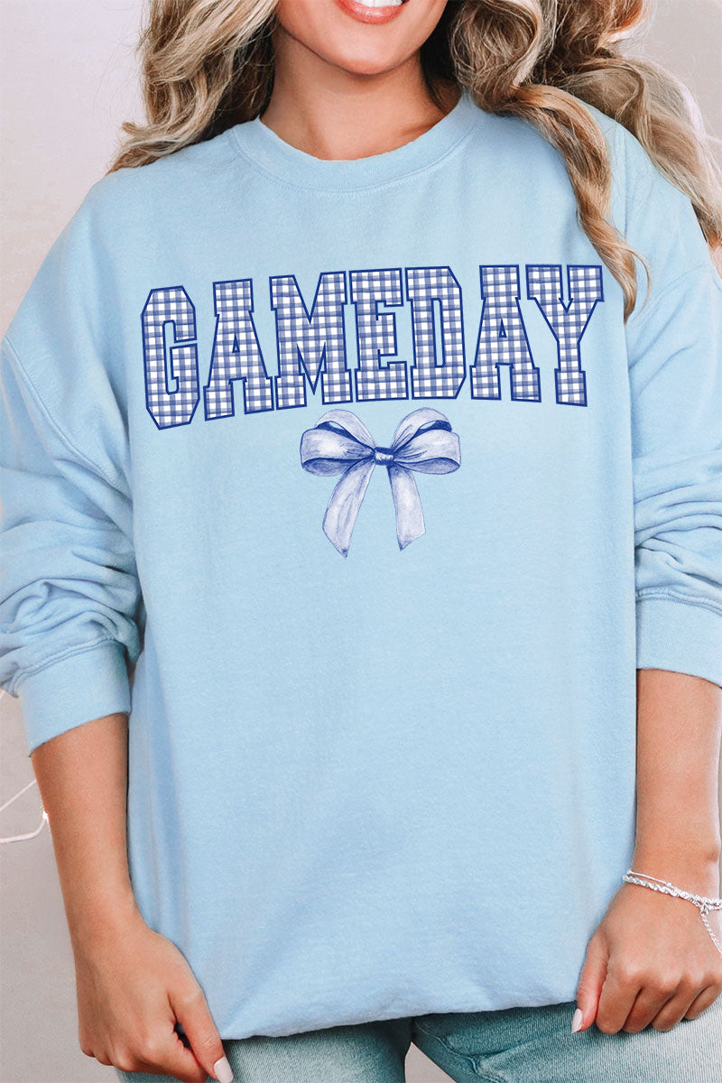 Blue Gingham Gameday Unisex NuBlend Crew Sweatshirt product image 1