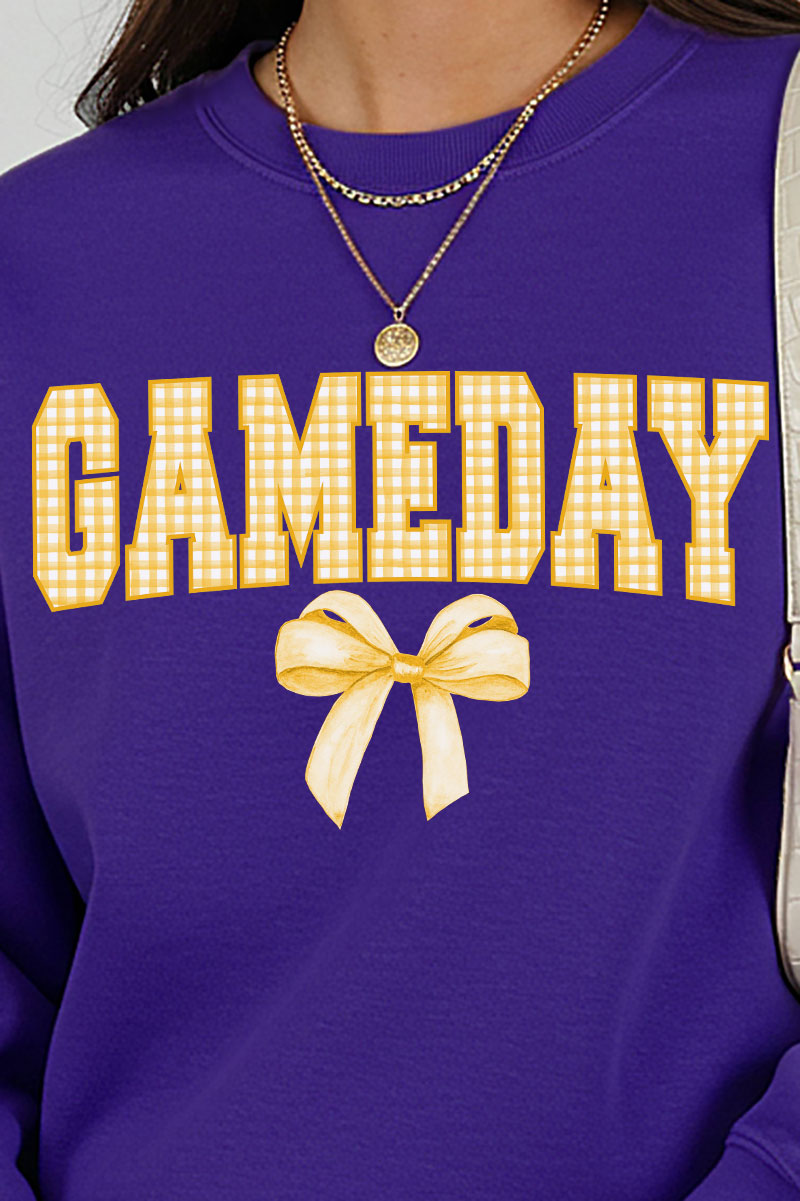 Gold Gingham Gameday Unisex NuBlend Crew Sweatshirt product image 2