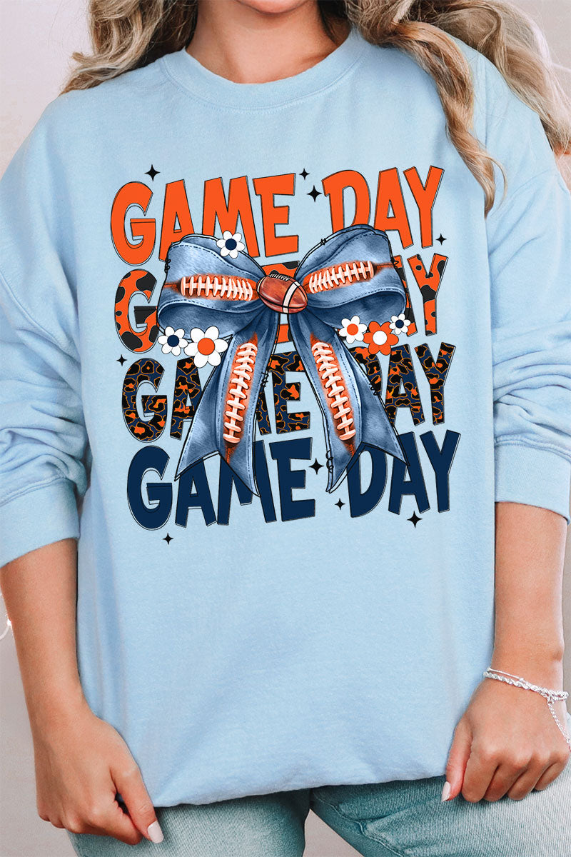 Orange & Blue Stacked Gameday Unisex NuBlend Crew Sweatshirt product image 1