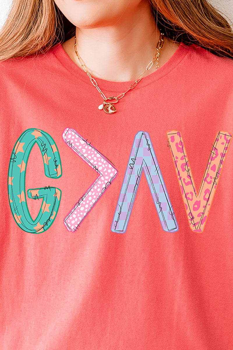 God Is Greater Softstyle Adult T-Shirt product image 2
