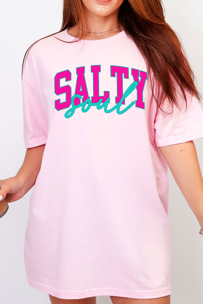 Salty Soul Color Block Softstyle Adult T-Shirt product image 1