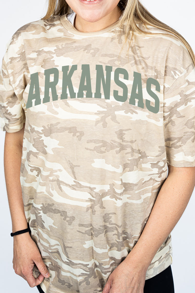 Green Arched Arkansas Fine Jersey Tee product image 1