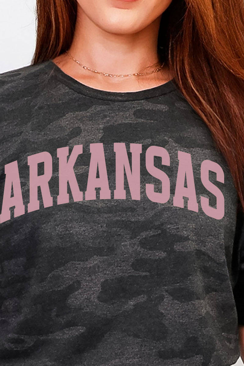 Pink Arched Arkansas Fine Jersey Tee product image 2