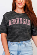 Pink Arched Arkansas Fine Jersey Tee product image 1