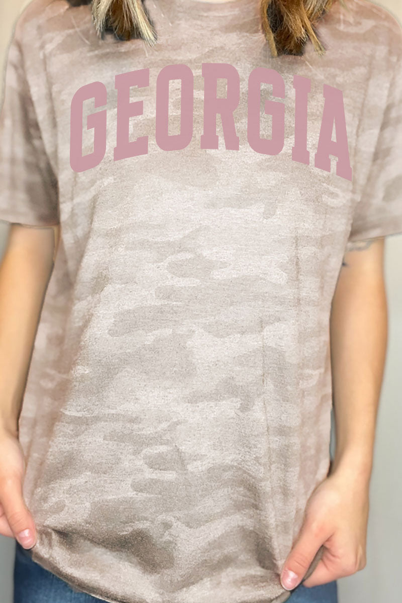 Pink Arched Georgia Fine Jersey Tee product image 1