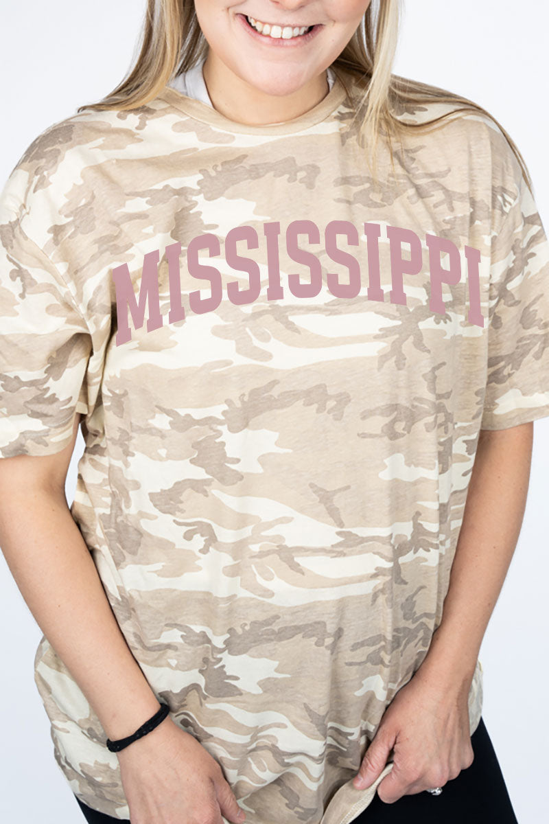Pink Arched Mississippi Fine Jersey Tee product image 5