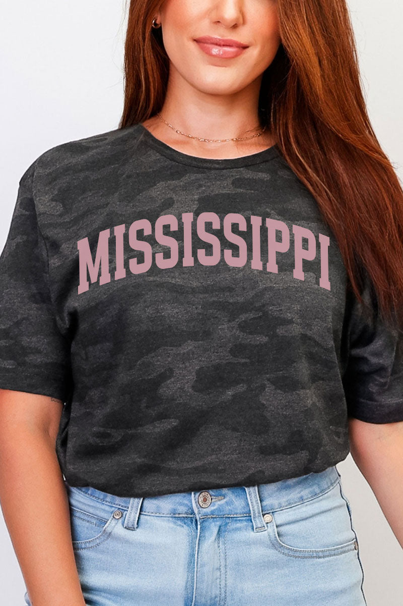 Pink Arched Mississippi Fine Jersey Tee product image 1