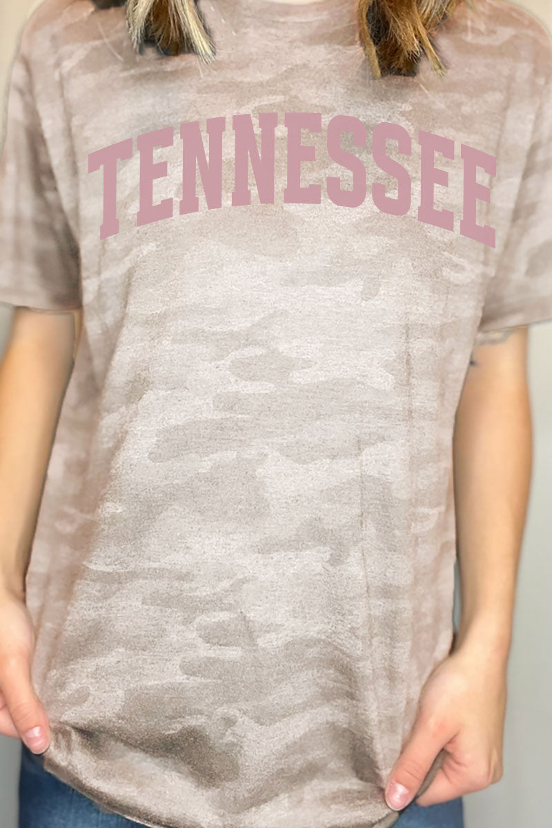 Pink Arched Tennessee Fine Jersey Tee product image 3