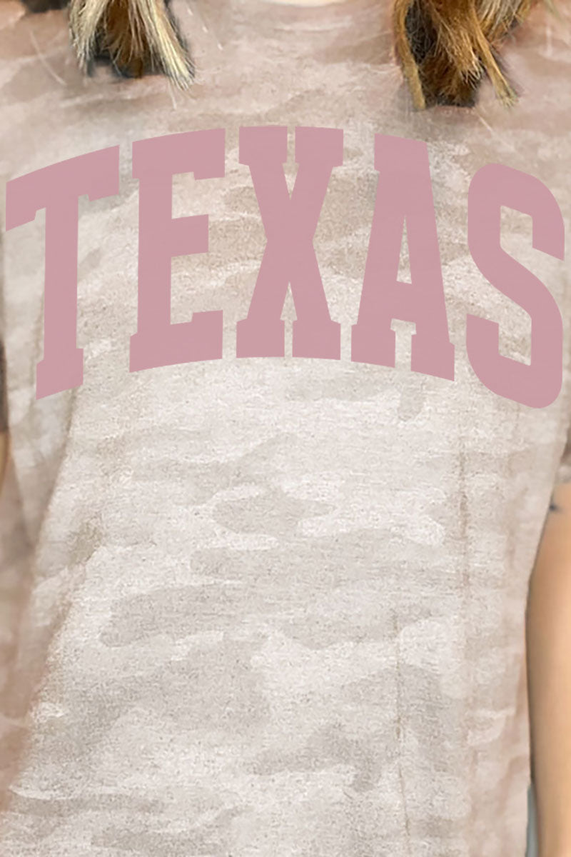 Pink Arched Texas Fine Jersey Tee product image 2