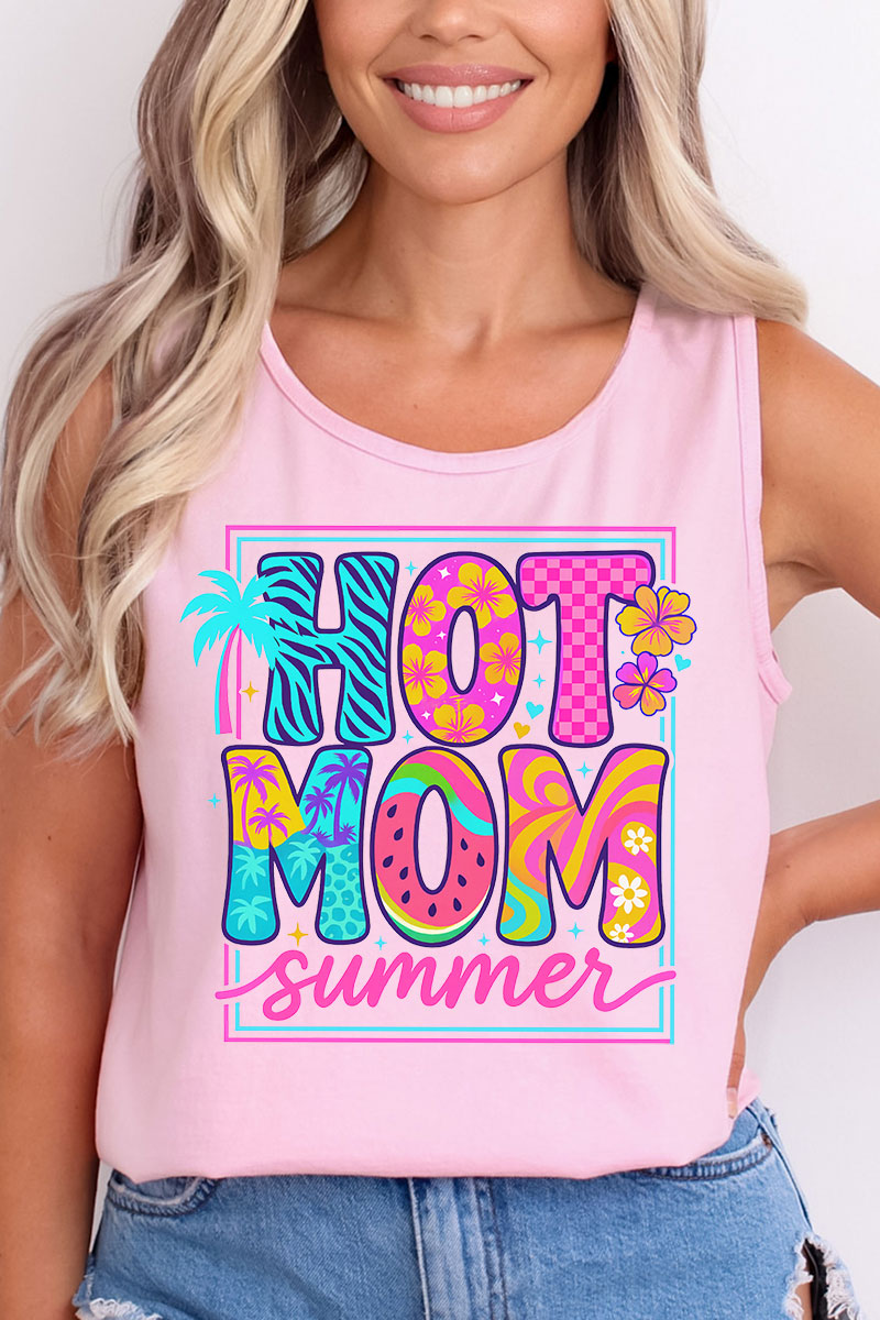 Hot Mom Summer Comfort Colors Cotton Tank Top