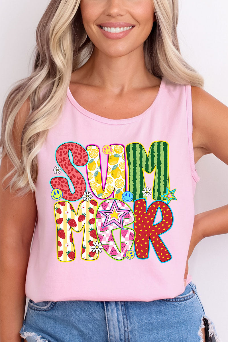Watermelon Summer Comfort Colors Cotton Tank Top
