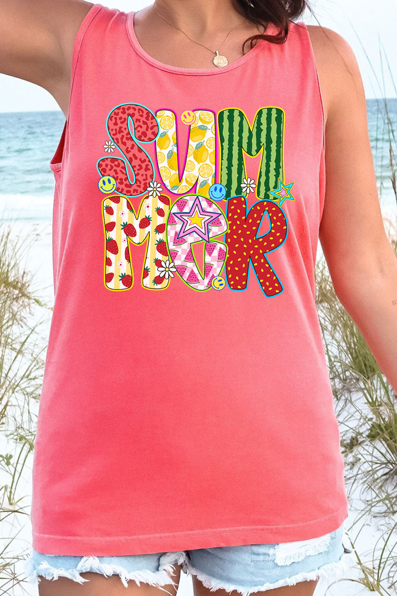 Watermelon Summer Comfort Colors Cotton Tank Top