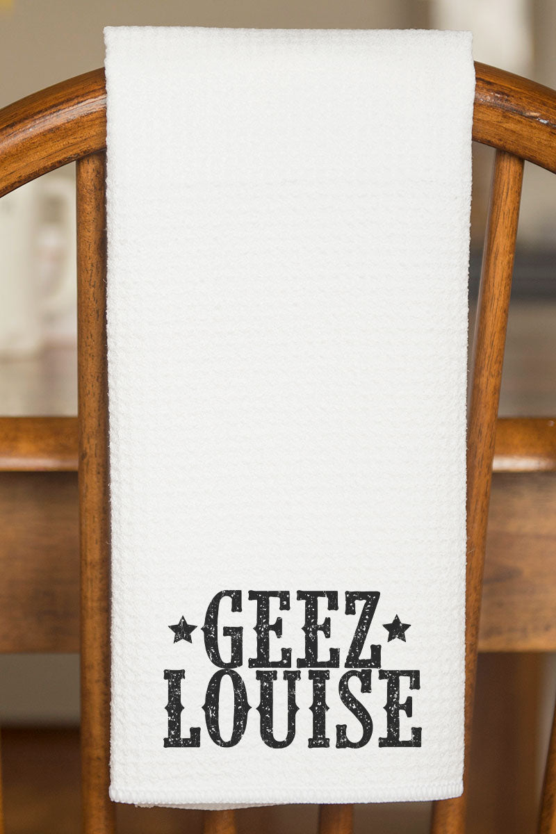 Geez Louise Waffle Kitchen Towel