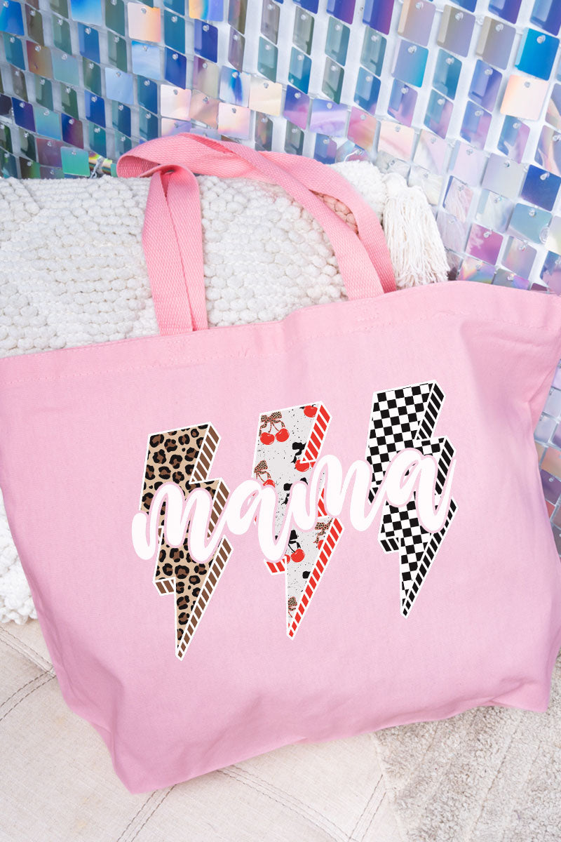 Cherry Lightning Mama Canvas Jumbo Tote